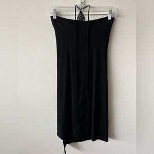BCBG black halter tie top mini dress XSP